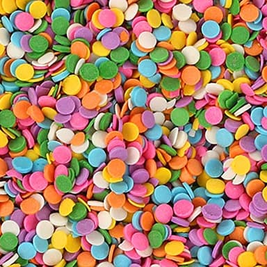 Rainbow Pastel Confetti Sprinkles - 1.7 Pounds - Birthday Pastel Quins - Flat Round Sprinkles - Pastel Candy Quins for Ice Cream, Cookies, Cupcakes, Cake Decorating - Image 4