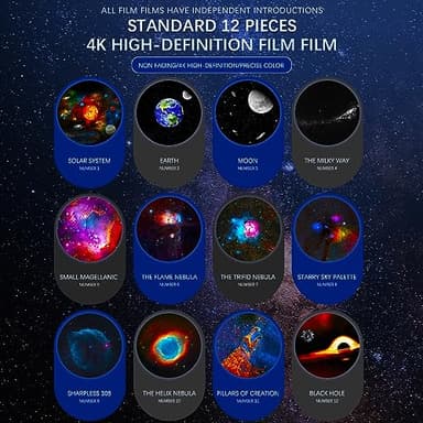 SFOUR Star Projector Galaxy Night Light,Rocket Astronaut 12 Sheets of Film to Meet The Fantasy of The Starry Sky Extreme, Gift for Kids Adults for Bedroom, Christmas, Birthdays, Valentine's Day etc. - Image 3
