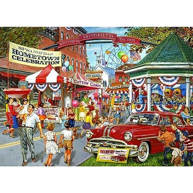 RoseArt - Back to The Past - Hometown Celebration - 750 Piece Jigsaw Puzzle for Adults - Image 1