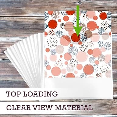 Samsill Scrapbook Paper Storage Organizer, 6 Count of Individual Top Loading Files with Customizable Tabs, Holds 12 x 12 Inch Scrapbook, Vinyl, Photos, Clear, PVC and Acid Free, 6 Pack - Image 8