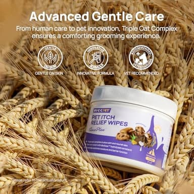HICC PET Itch Relief Wipes for Dogs & Cats, Rapidly Relieves Itching, Soothes Hot Spots and Skin Irritations, Hypoallergenic Hot Spot Treatment Cleaning Wipes, Alleviate Dry Itchy Skin - 100 Count - Image 4