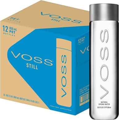 VOSS Premium Still Bottled Natural Water - BPA-Free - High Grade PET - Recyclable Plastic Bottles - Pure Drinking Water with Unique & Iconic Bottle Design - 12 Pack - Image 2