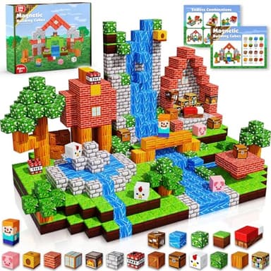 Goody King Magnetic Blocks |100PCS Magnetic Building Cube Game, Constructions Toys for Boys & Girls Age 3-4, 5 6 7 8 9 10, STEM Montessori Stacking Toy, Sensory Tiles Building Birthday for Toddlers - Image 1