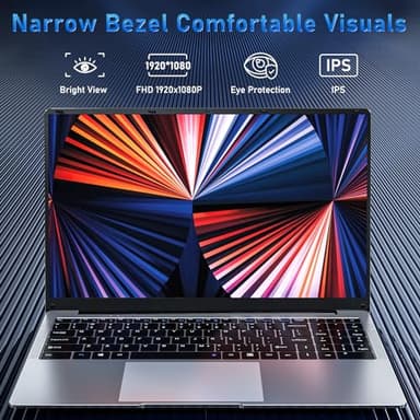 NIAKUN 15.6'' Laptop Computer, Laptops with 8GB RAM, 512GB SSD, N4000 Processor, 15.6 inch FHD 1920 * 1080 Display, WIFI5, BT4.2, Windows 11 Pro - Image 4
