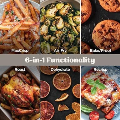 Ninja Crispi Pro 6-in-1 Glass Air Fryer | 450°F, Nontoxic, 6qt & 2.5qt Containers & Lids | Microwave, Freezer, Dishwasher Safe | Max Crisp, Air Fry, Bake, Roast, Recrisp, Dehydrate | Bone | AS101LG - Image 7