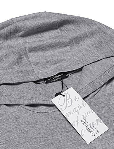 COOFANDY Men's 2 Pack Workout Hooded Tank Tops Bodybuilding Muscle Cut Off T Shirt Sleeveless Gym Hoodies - Image 5