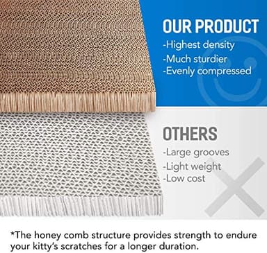 Cat Scratcher,2 in 1 Cat Scratching Board,Cat Cardboard,Scratch Lounger,Large,27.56 x9.45 x8.86 inch - Image 4