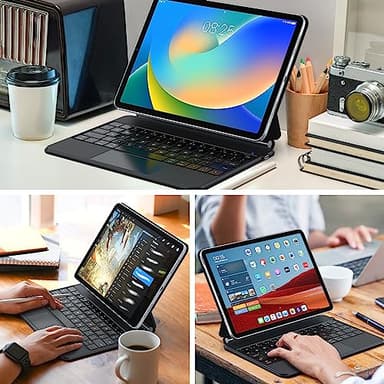 runelk Keyboard Case for iPad 10th Generation 2022 & 11th (A16, 2025) – Magic-Style Keyboard with Multi-Touch Trackpad – Floating Cantilever Stand – Magnetic Case for iPad 10.9 inch 10th / 11th Gen. - Image 8