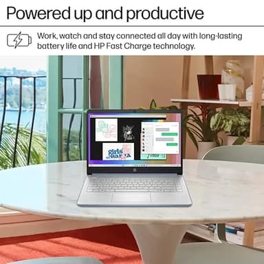 HP 2025 New Student Business Laptop, Intel N150 CPU(Beats N4120), 14 Inch LED, 16GB RAM, 384GB Storage(128GB UFS+256GB MSD), Wi-Fi 6, Copilot AI, Office Pro Lifetime, Windows 11 Pro, Sky Blue, w/Mouse - Image 3