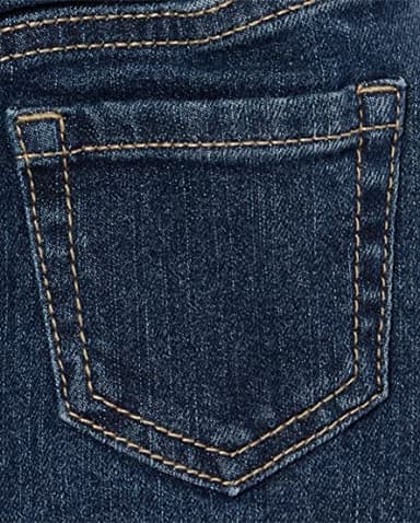 The Children's Place baby girls Toddler Denim Skort Skirt, China Blue, 5T US - Image 5