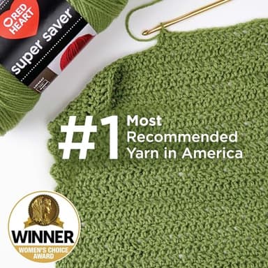 Red Heart Super Saver White Yarn - 3 Pack of 198g/7oz - Acrylic - 4 Medium (Worsted) - 364 Yards - Knitting/Crochet - Image 2