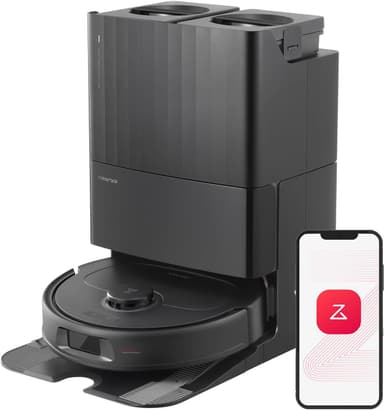 roborock Qrevo Plus Robot Vacuum and Mop with FlexiArm Design Edge Mopping, Self-Emptying, 10 mm Liftable Mops, Auto Mop Washing & Drying, Reactive Tech Obstacle Avoidance, 7,000 Pa Suction, Black - Image 2