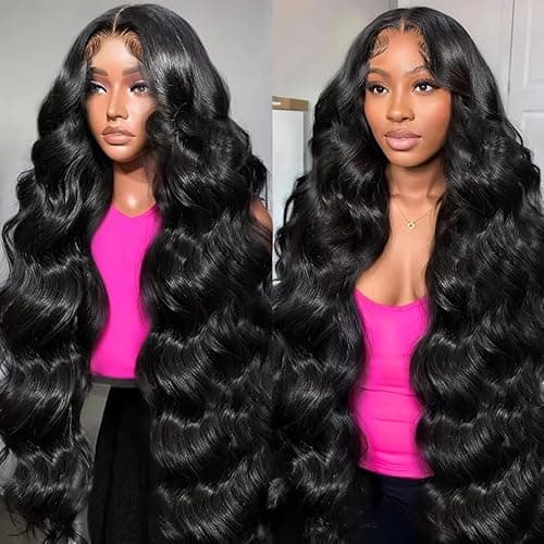 UANDM 28 Inch 5x5 HD Lace Closure Wigs Human Hair Body Wave Lace Front Wigs Human Hair Pre Plucked 180% Density Glueless Wigs Human Hair Wig Closure Wig for Women