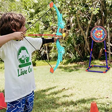 2 Pack Bow and Arrow Set for Kids, Light Up Archery Set with 14 Suction Cup Arrows, Archery Targets Outdoor Games for Kids Ages 4-8 8-12, Birthday Gifts Toys for 5 6 7 8 9 10 11 12 Year Old Boys Girls - Image 7