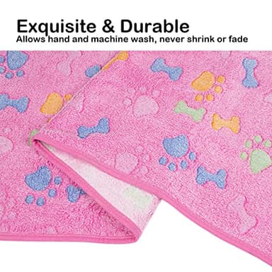 Dono 1 Pack 2 Dog Blankets, Soft Fluffy Fleece Pet Blanket Warm Sleep Mat Paw Print Design Puppy Kitten Throw Blankets Doggy Blanket for Dogs - Image 5