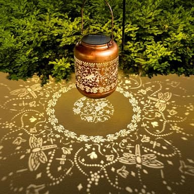 Dragonfly Solar Lanterns Outdoor Waterproof Dragonfly Birthday Gifts for for Women Mom Grandma, Hanging Solar Lights Garden Decoration Outside for Yard, Patio,Pathway Landscape - Image 2