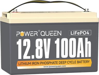 Power Queen LiFePO4 Battery 12V 100Ah Group 31 Lithium Battery, 100A BMS Rechargeable Deep Cycle Battery,100A BMS 1280Wh Higher Energy Density,15000 Cycles for RV, Van, Trailer, Marine,Solar - Image 2