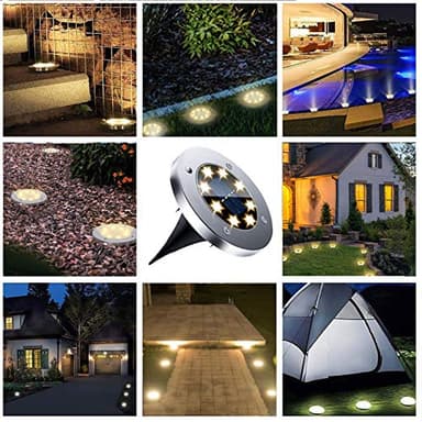 Rayolon Solar Ground Lights, Waterproof Solar Garden Lights, Upgraded Outdoor Garden Waterproof Bright in-Ground Lights, Landscape Lights for Pathway,Yard,Deck,Lawn,Patio,Walkway (12 Pack Warm Light - Image 6