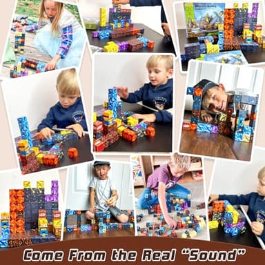 Magnetic Blocks-Build Mine Magnet World Sword Edition Mine Sword Caverns Magnet Classroom Must Haves Toddler Toys for Boys & Girls Age 3-4 4-5 6-8, Sensory Montessori Toys for Kids for 3+ - Image 5