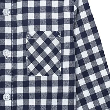 Gerber Baby and Toddler Boys Long Sleeve Button Up Plaid Shirt, Blue Plaid, 5T - Image 3