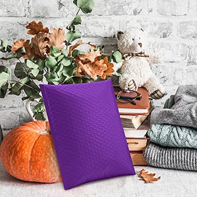 UCGOU Bubble Mailers 8.5x12 Inch Purple 25 Pack Usable Size 8.5x11 Poly Padded Envelopes #2 Medium Mailing Opaque Packaging Postal Self Seal Waterproof Boutique Shipping Bags for Clothes Makeup - Image 7