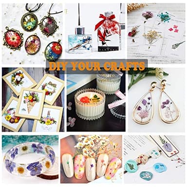 LUCISKY 85 Pcs Dried Pressed Flowers for Resin Molds, Real Natural Flowers Leaves for DIY Crafts, Nails, Jewelry, Soap and Candle Making - Image 7
