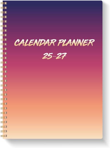 Monthly Planner 2025-2027, 2025 Calendar 36 Months, January 2025 - December 2027, 8.5" x 11", 3 Years Academic Planner Hard PVC Cover with Spiral Bound, Perfect for School & Office for Women & Men - Image 2