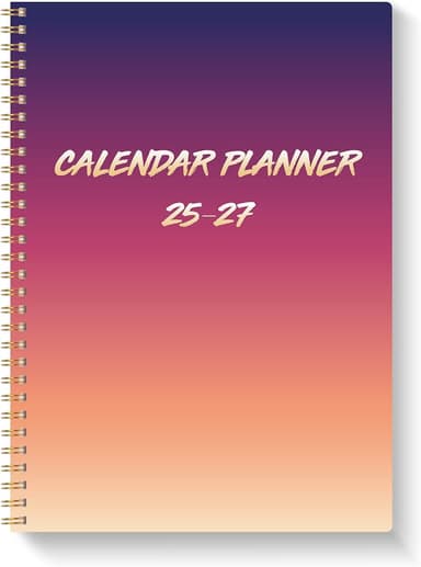 Monthly Planner 2025-2027, 2025 Calendar 36 Months, January 2025 - December 2027, 8.5" x 11", 3 Years Academic Planner Hard PVC Cover with Spiral Bound, Perfect for School & Office for Women & Men - Image 1