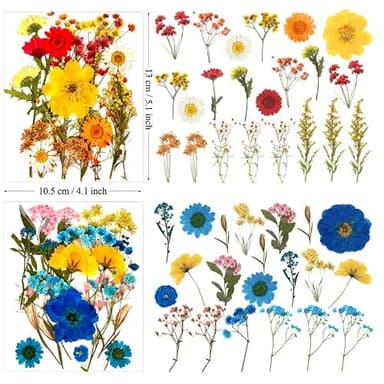 LUCISKY 85 Pcs Dried Pressed Flowers for Resin Molds, Real Natural Flowers Leaves for DIY Crafts, Nails, Jewelry, Soap and Candle Making - Image 5