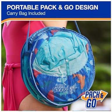 Swimways Infant Spring Float, Baby Pool Float with Canopy & UPF Protection, Swimming Pool Accessories for Kids 3-9 Months, Shark - Image 5