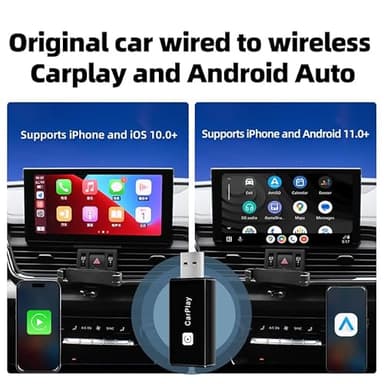 Wireless CarPlay Adapter- Mini Edition, Converts Factory Wired to Wireless CarPlay Dongle Plug & Play CarPlay Wireless Adapter for Apple iPhone iOS 10+ & Cars from 2015+. - Image 4