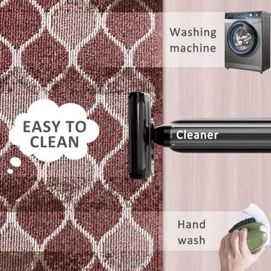 Villsure Kitchen Rugs and Mats, Non Skid Kitchen Runner Rug Absorbent Resist Dirt Kitchen Floor Mat Comfort Standing Mat Made of 100% Polypropylene Machine Washable,17.7"x29.5",Red - Image 6