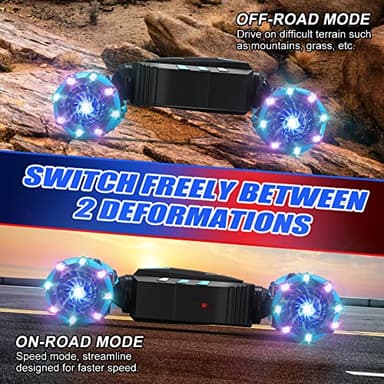 Axirata Remote Control Car Hand Controlled Gesture RC Stunt Car with Spray & Lights & Music for Kids 6-13 Year Old, 4WD 2.4GHz Off-Road 360° Rotation Toy Car Gift for Boys Girls - Image 3