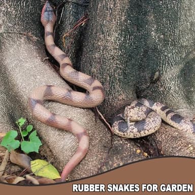 Upitry Rubber Snakes Fake Snake Rattlesnake - Realistic Keep Birds Away - Prank Life Size Toy That Look Real - Garden Plastic Scare Birds - Christmas Toys - Image 5