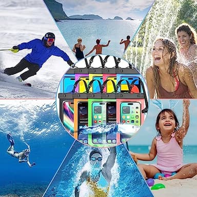 Up to 8.3" 12 Pack Multicolor Universal Waterproof Phone Pouch, Large Phone Waterproof Case Dry Bag, Protection Level: IP68, Outdoor Sports for Apple iPhone,Samsung,and More, Multicolor 12 Pack - Image 7