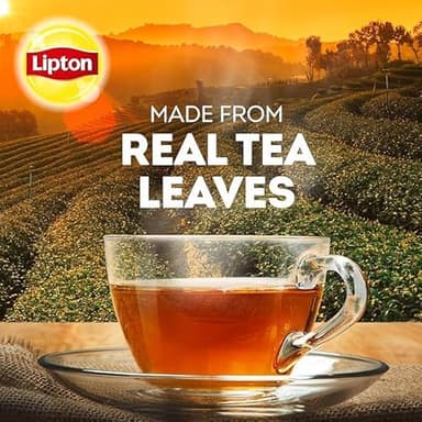 Lipton Organic Tea Bags Tastes Great Hot or Iced Organic Black Tea Can Help Support a Healthy Heart 5.74 oz 72 Count, Pack of 5 - Image 7