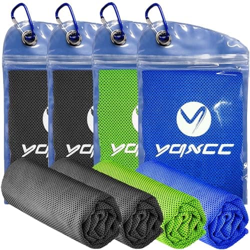YQXCC Cooling Towels | 4 Pack 40"x12" | Cool Cold for Neck | Microfiber Soft Breathable Chilly | for Yoga, Golf, Gym, Camping, Running, Workout & More Activities - Image 1