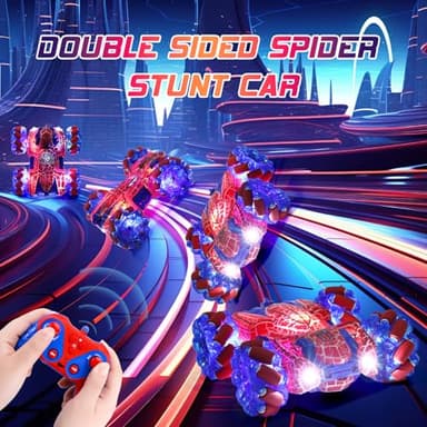 Punieayi Gesture Sensing Remote Control Car, 2.4Ghz RC Cars with Wholebody Light & Headlight, Hand Controlled Double Sided Rechargeable RC Stunt Car Spider Toys for Boys 4-6 5-7 8-13 - Image 3