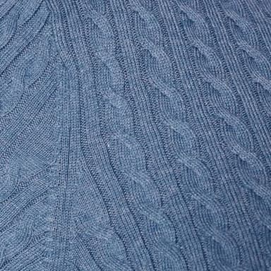 Amazon Essentials Women's Lightweight Long-Sleeve Cable Crewneck Sweater (Available in Plus Size), Blue Heather, Small - Image 7