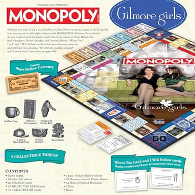 Monopoly: Gilmore Girls, Buy, Sell & Trade Iconic Stars Hollow Locations, Includes 6 Collectible Tokens Like Coffee Cup & Luke’s Hat, Fun Game for Fans & Families, Official Gilmore Girls Merchandise - Image 10