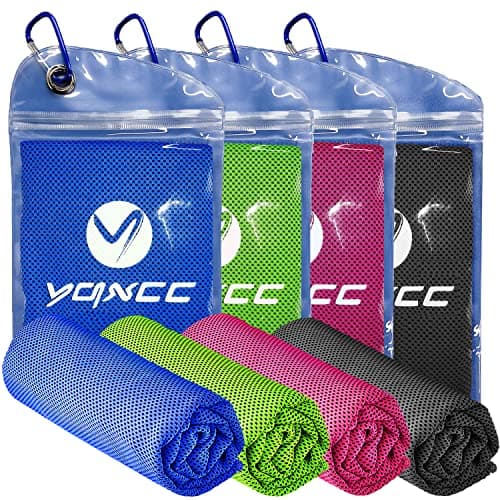 YQXCC Cooling Towels | 4 Pack 47"x12" | Ice Cool for Neck | Microfiber Soft Breathable Chilly | for Yoga, Sports, Golf, Gym, Camping, Running, Fitness, Workout & More Activities - Image 1