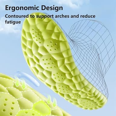 SolaraPickleball Insoles for Women Men, 4D Cloud Comfort Breathable Cushion Memory Foam Shoe Inserts Pickle Ball (1 Pair, Men 9.5-10.5/ Women 10.5-11.5) - Image 4