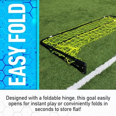 Franklin Sports Premier Steel - Folding Backyard Soccer Goal with All Weather Net - Kids Backyard Soccer Net - Easy Assembly - 10x5' - Black - Image 3