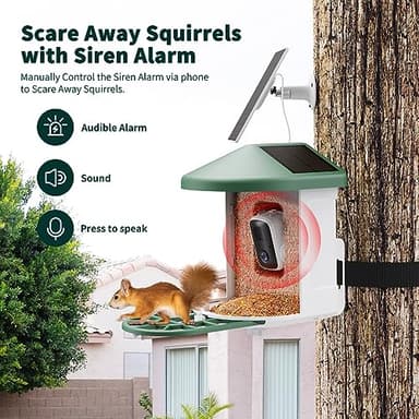 HARYMOR Bird Feeder with Camera with AI Identify Birds Species Solar Panel, Smart Bird House with Cam, 2K Live View, Instant Arrival Alerts - Image 8