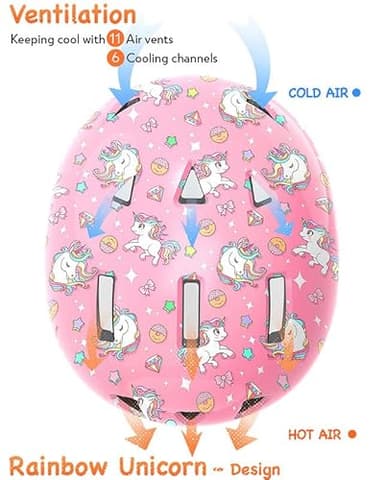 Toddler Bike Helmet for Boys and Girls, Adjustable Kids Helmets from Infant/Baby to Children, 1/2/3/4/5/6/7/8 Years Old (Unicorn,Size S) - Image 5