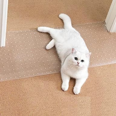 Uross Carpet Protector for Pets - Cat Scratch Guard Mat, Anti Scratch Under Door Guard, Easy to Cut Plastic, 3.6FT - Image 1