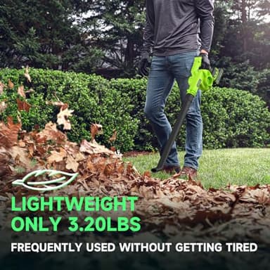 Leaf Blower Cordless with Battery and Charger, 20V Electric Cordless Blower 120MPH Small Leaf Blower, Lightweight Battery Blower Yard Tools Grass Blowers for Lawn Care Patio Backyard Leaves and Dust - Image 3