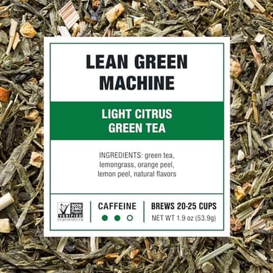 Tiesta Tea - Lean Green Machine, Loose Leaf, Light Citrus Green, Premium Blend, Medium Caffeinated, 25 Cups, 1.9 Ounce Resealable Pouch - Image 3
