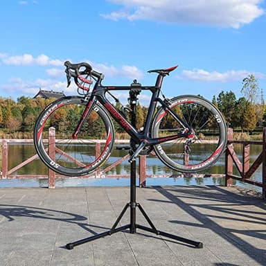 CXWXC Bike Repair Stand -Shop Home Bicycle Mechanic Maintenance Rack- Bike Workstands for Mountain Bike and Road Bike (rs100) (Black) - Image 2