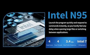 NEOBIHIER Gaming Laptop,Laptop Computer,Computer Laptop,16GB DDR4 RAM 512GB SSD,1.7-3.4GHz Intel N95 Processor,Fingerprint Unlock,15.6-inch Full HD 2K,180 Angle Opening,Backlit Keyboard,Metallic Gray - Image 3